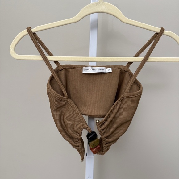 Christopher Esber Tops - Christopher Esber Brown Bikini Top size 8/ us2